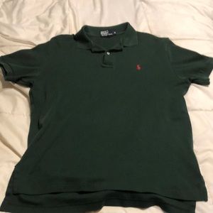 Unisex Medium Forest Green Short Sleeve Polo by Ralph Lauren